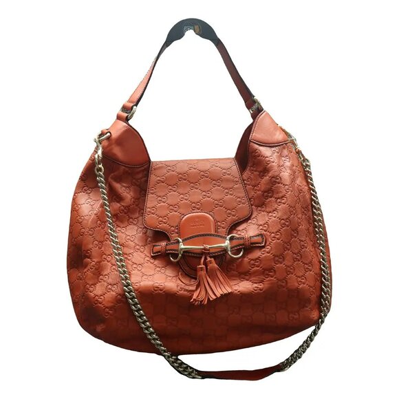 Gucci Handbags - GUCCI Orange Leather Satchel 632-022425